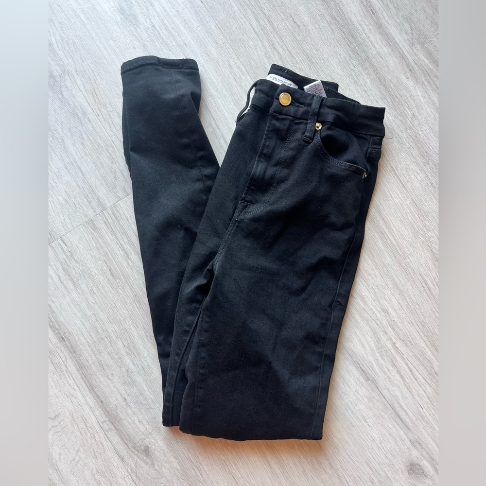 Good American Jeans Black denim size 25 waist cozy fall